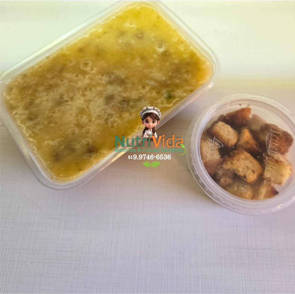 Creme de Aipim com Carne